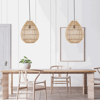 Boho Hoogwaardige Handgeweven Rieten Hanglamp