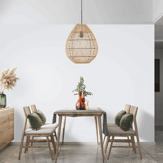 Boho Hoogwaardige Handgeweven Rieten Hanglamp